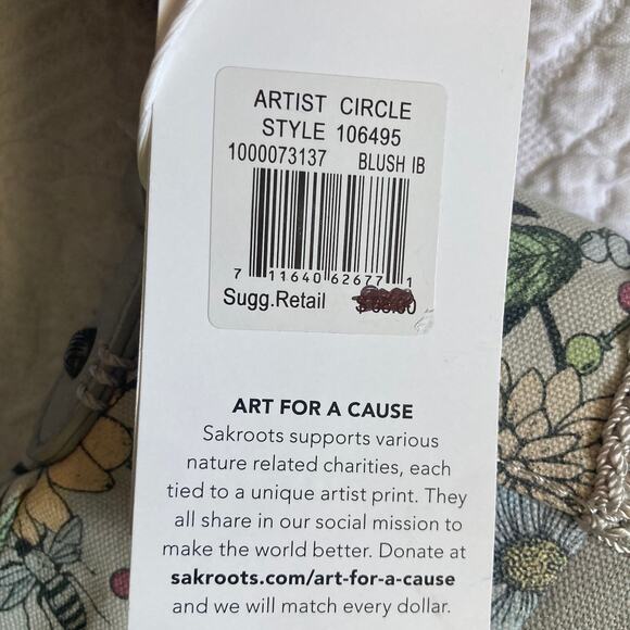 NWT sakroots Artist Circle Foldover Crossbody Bag Bumble Bee Charm In Bloom Gray - Picture 9 of 12